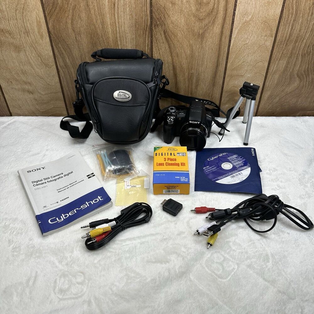 Sony Cyber-shot DSC-HX1 9.1MP Digital Camera 20x Zoom Tested Works Bundle